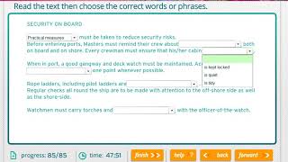 READING Score 100% MARLINS TEST FOR JUNIOR ENGINE OFFICER V17