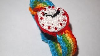 Детские вязаные часики.  Вязаные игрушки своими руками.