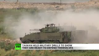 Watch: Taiwan ‘aims’ US tanks & stingers at China (Full show)