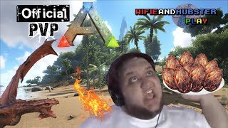 ARK Survival Evolved! Official PvP! Will we survive?!! Hell if DINO!!