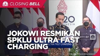 Jokowi Resmikan SPKLU Ultra Fast Charging