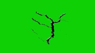Green Screen Crack Animation Футаж Трещина Хромакей