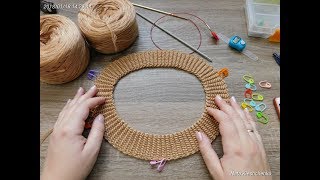 ТУНИССКОЕ ВЯЗАНИЕ* узор резинка от двух мотков*