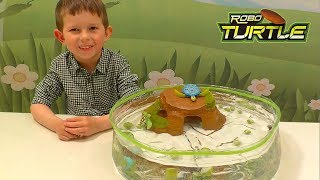 Распаковка набора с  аквариумом, островом, робочерепашкой и роборыбками