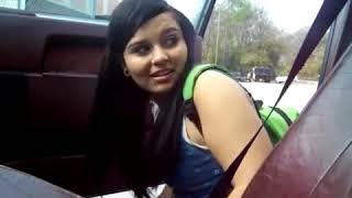 Cute girl pee on Road ||