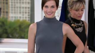Kathleen Kirkwood Mock Turtleneck Side Ruched Tank Top on QVC