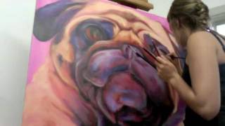 Painting a Pug: 'Dogality' series pet portraits