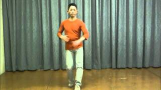 Salsa On1 basic step@Akasaka salsa(2012.2.18)サルサベーシックステップ(on1男性）