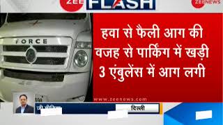 Delhi: Ambulance catches fire due to dust storm, 2 dead