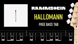 Rammstein Hallomann FREE BASS TAB (New Song)