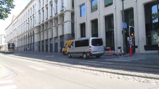 Bruxelles le Tramway et la Station métro Europe