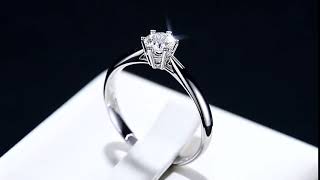 PT950 Platinum Solitaire Diamond Ring
