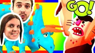 Динозавр БолтушкИ и ПРоХоДиМЦа Защищает от ДИКАРЕЙ! #429 Мультик ИГРА - Dino Bash