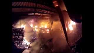 Пожар, Балашиха, атака отделения ПЧ-300 с отсечением огня внутри склада