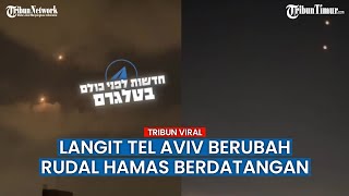 Rudal Hamas Berdatangan di Langit Utara Tel Aviv, Dicegat Iron Dome?