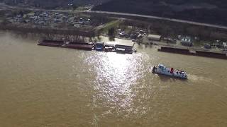 Ohio River flooding - 2/2018 at Catlettsburg, KY Floodwall