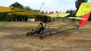 Fly Quicksilver ultralight MX Sprint single seat at Ubonrachathani Province.