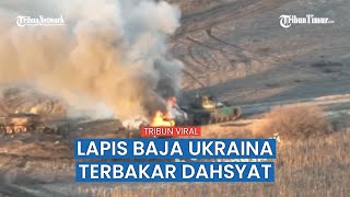 Kendaraan Militer Ukraina Terbakar Hebat, Apa Penyebabnya?