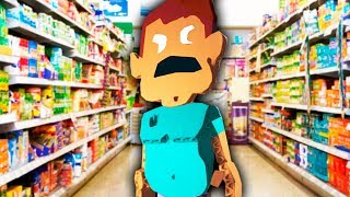 НУБ СТИВ ПОПАЛ КАРТОННЫЙ СУПЕРМАРКЕТ MINECRAFT МУЛЬТИК ВИДЕО ДЛЯ ДЕТЕЙ CARDLIFE САМОДЕЛЬНЫЙ МАЙН