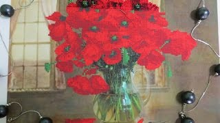 Вышивка бисером. Картина "Маки". Отчет 1.