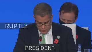 UK: Alok Sharma holds back tears at COP26 final deal announcement