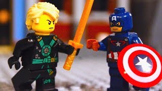 LEGO NINJAGO Lloyd Garmadon VS Captain America! | VERSUS SERIES
