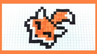 Лиса по клеточкам,легкие рисунки,как нарисовать лисичку