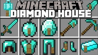 Minecraft DIAMOND HOUSE MOD / LIVING INSIDE A DIAMOND BLOCK!! Minecraft