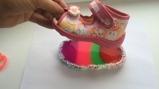 КАК СДЕЛАТЬ СЛЕД ИЗ ЛИЗУНОВ .DIY How To Make Shoes Jelly Slime Foam Clay Footprint.