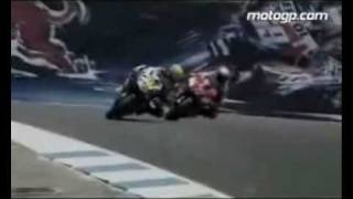 Motorcycle racing crashes