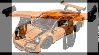 LEGO TECHNIC PORSCHE 911 GT3 RS 42056: PORSCHE 911 AUTOMOBILIS/2704 DETALĖS