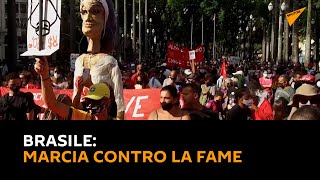 #Brasile: marcia contro la fame tenutasi tra l'aumento dei prezzi di cibo ed energia