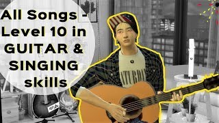 The Sims 4 - All Songs Level 10 in GUITAR and SINGING skills (Boy's voice)