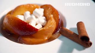 Глазированные персики, запеченные в духовке-гриль SteakMaster REDMOND RGM-M800
