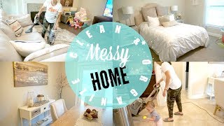 CLEAN & ORGANIZE WITH ME // MESSY HOUSE //CLEANING MOTIVATION