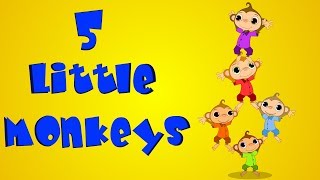 Five Little Monkey | Kindergarten Nursery Rhymes For Babies | Songs For Toddlers by Kids Baby Club
