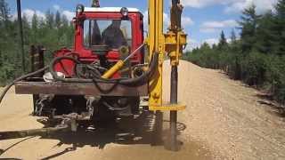Буровые работы в Якутии СГБУ-250(самоходная гидравлическая буровая установка)