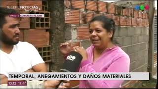 Temporal, anegamientos y daños materiales