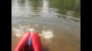 Dive in red Zentai