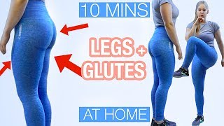 10 MINS Really INTENSE LEGS & BOOTY WORKOUT//  AT HOME