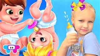 Алиса ухаживает за МАЛЕНЬКИМИ БЛИЗНЕЦАМИ ! Часть 2