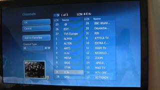 TV Scan with USB 2.0 DVB-T MPEG 2 & MPEG 4 receiver, Athens, Greece