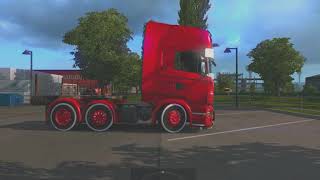 Euro Truck Simulator|4| Scania Basık Şasi Ve Çakarlı Mod