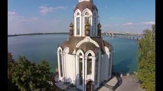 Аэросъемка в Днепропетровске. Место: центр, ТРК Мост-сити, новый мост