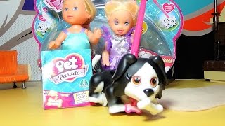 Мультик про кукол.Катя и Макс. Собачка Еви- Колли с выставки животных./Cartoon about dolls.