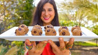 Easy Chocolate Chip Cookie Dough Bites! Raw Vegan Recipe!