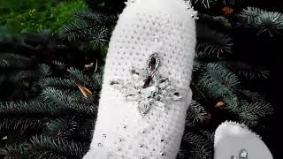 Варежки с авторской вышивкой от мастерицы Эльвиры Вязаловой