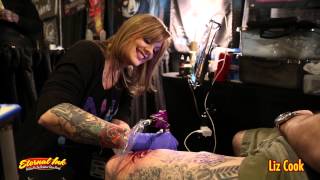 Liz Cook using Eternal Ink at Motor City