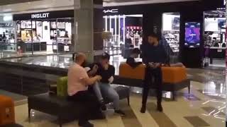 Prankster Slapped, Thrown For Sitting On Burly Mans Lap