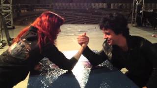 I arm wrestle Billie Joe Armstrong.